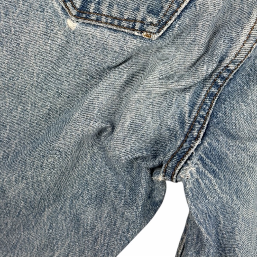 Reformation Perfectly Distressed Cynthia High-Rise Straight Jeans In Blue Sz 23 - Picture 11 of 12